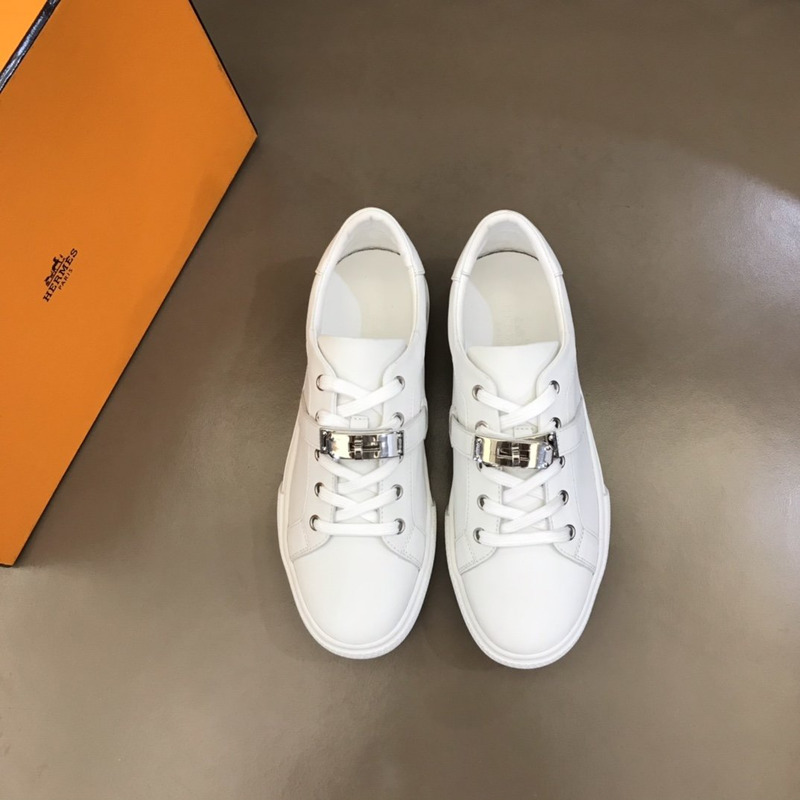 H**mes kelly day low-top sneakers white/silver