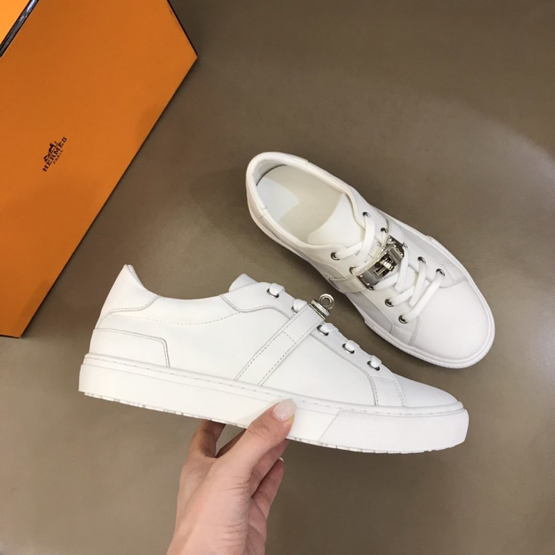 H**mes kelly day low-top sneakers white/silver