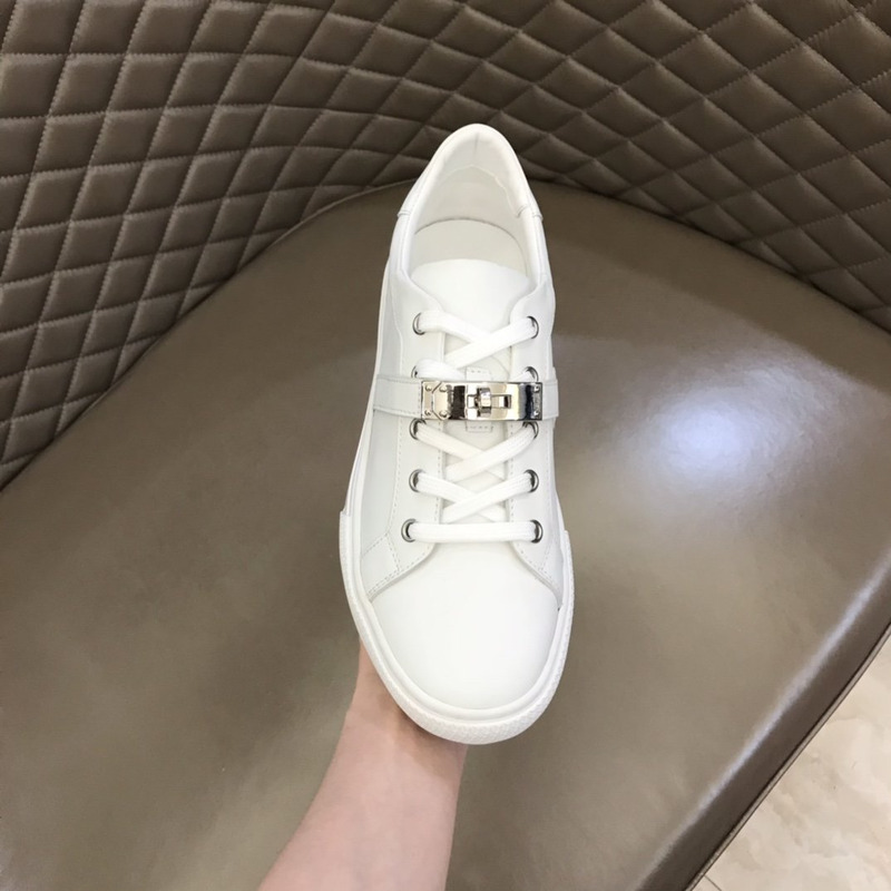 H**mes kelly day low-top sneakers white/silver