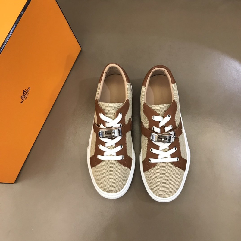 H**mes kelly day low-top sneakers beige