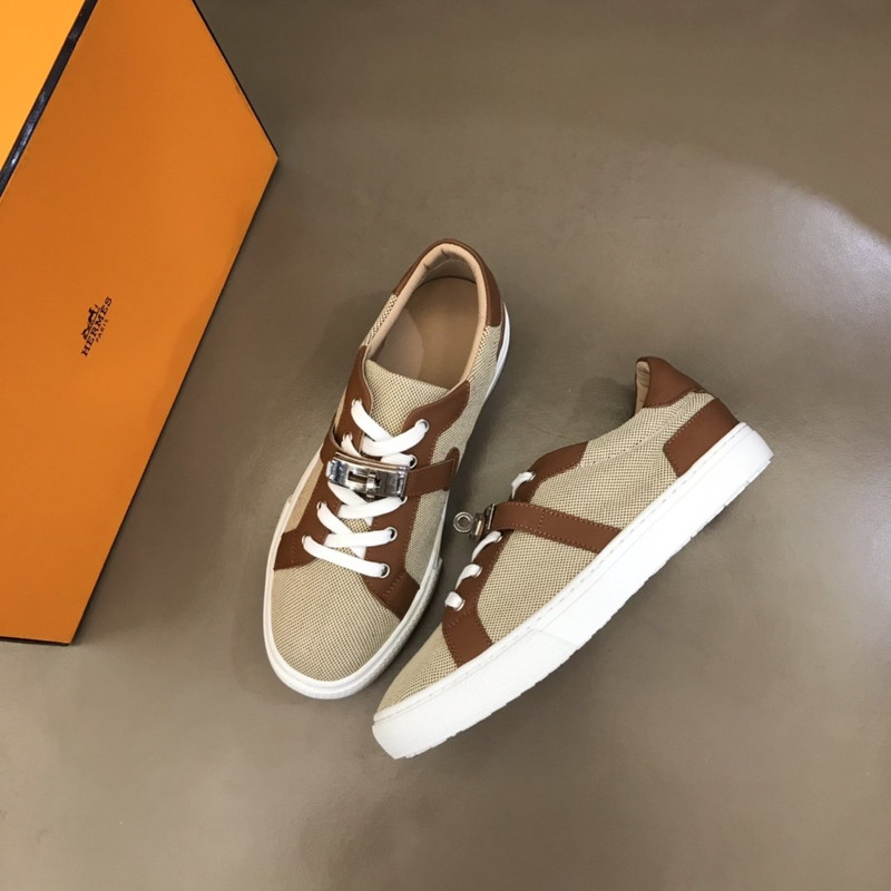 H**mes kelly day low-top sneakers beige