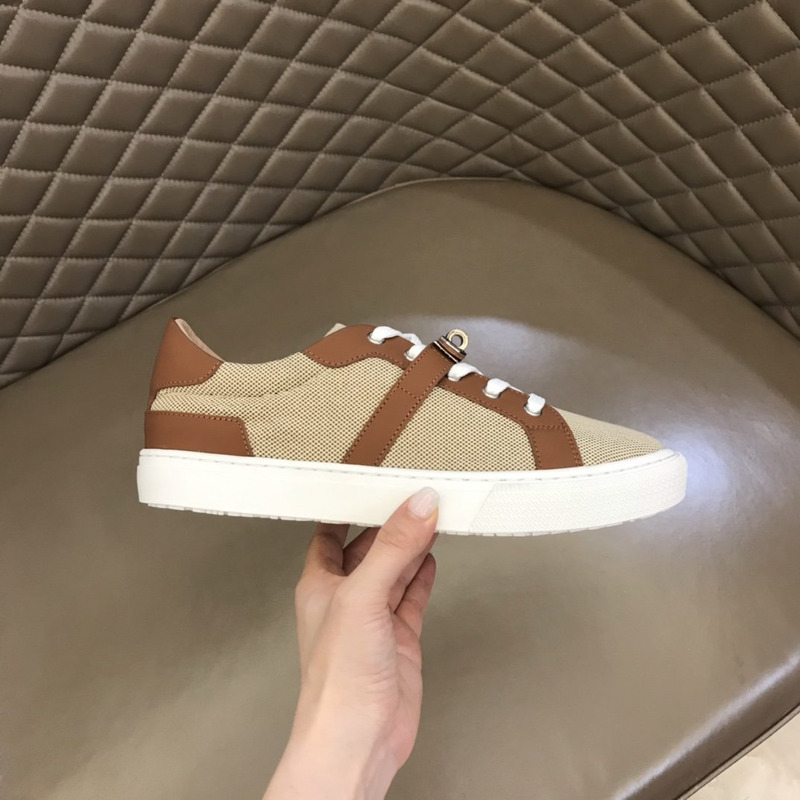 H**mes kelly day low-top sneakers beige