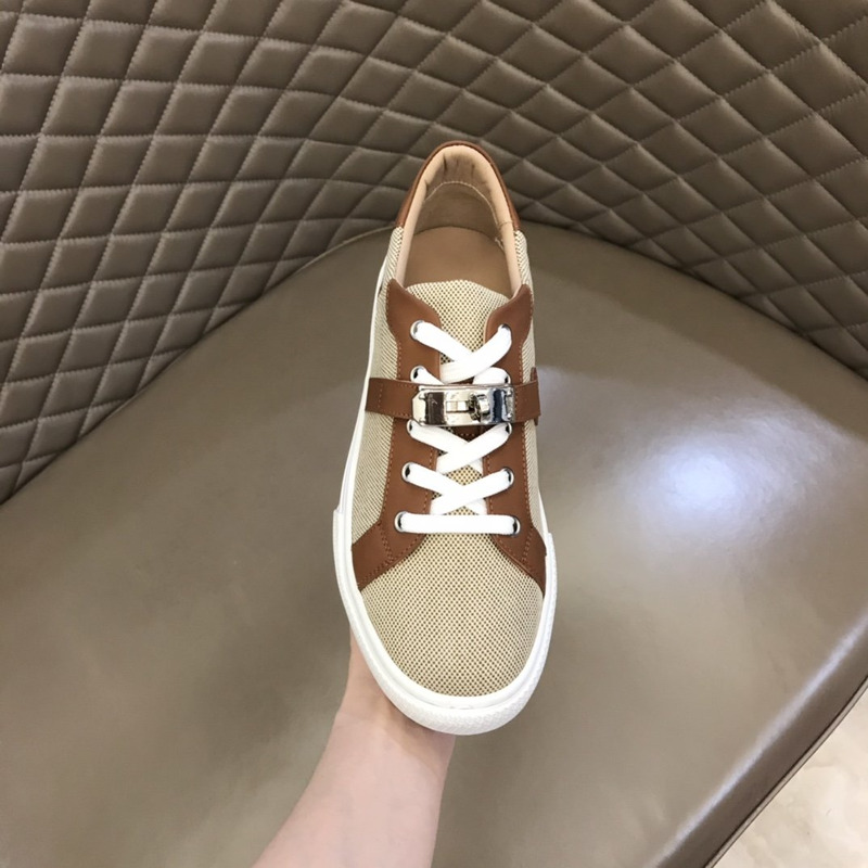 H**mes kelly day low-top sneakers beige