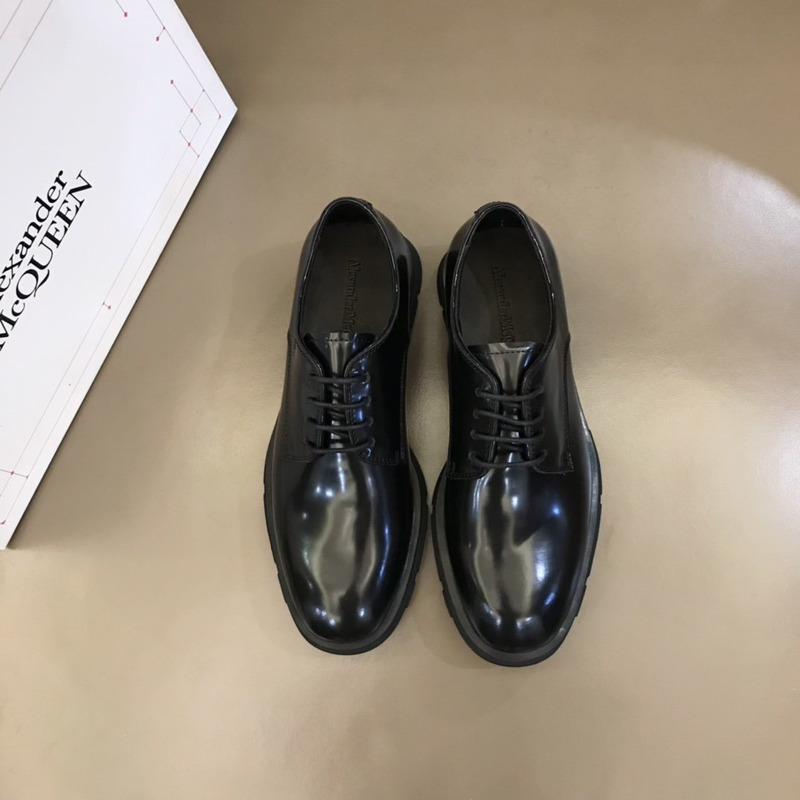 Alexander Mcqueen Slim Tread Lace-up Leather Derby Shoes