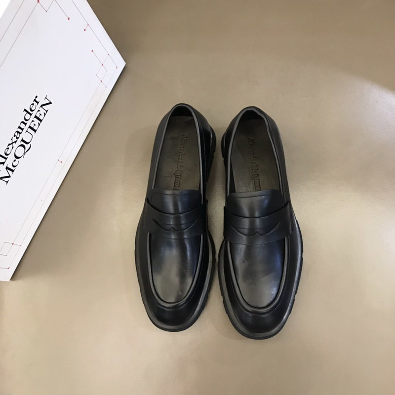 Alexander Mcqueen Rubber-Sole Loafers Black