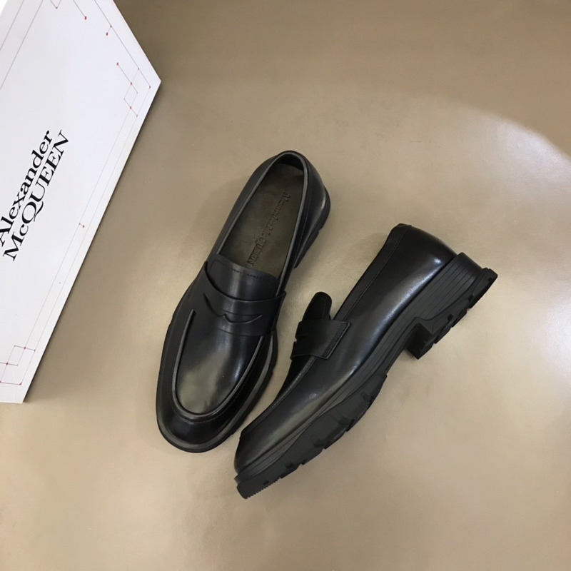 Alexander Mcqueen Rubber-Sole Loafers Black