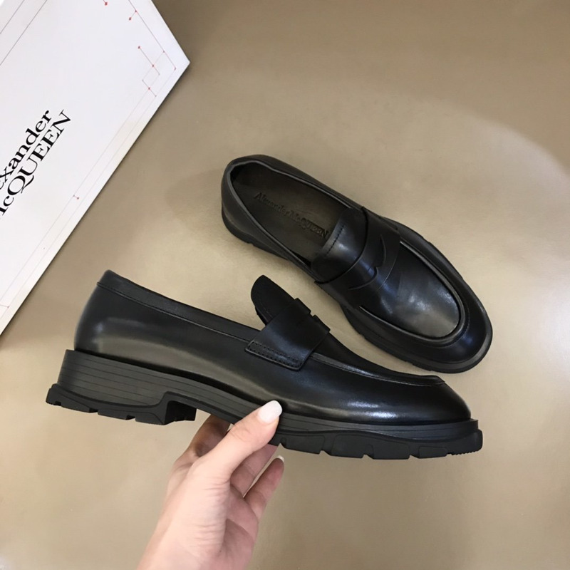 Alexander Mcqueen Rubber-Sole Loafers Black