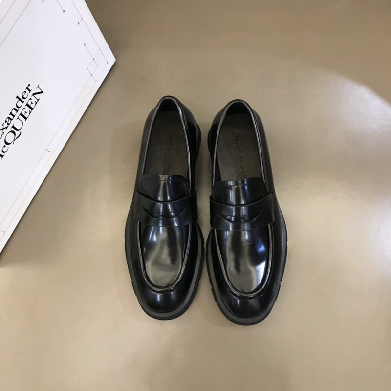 Alexander Mcqueen Rubber-Sole Loafers Black