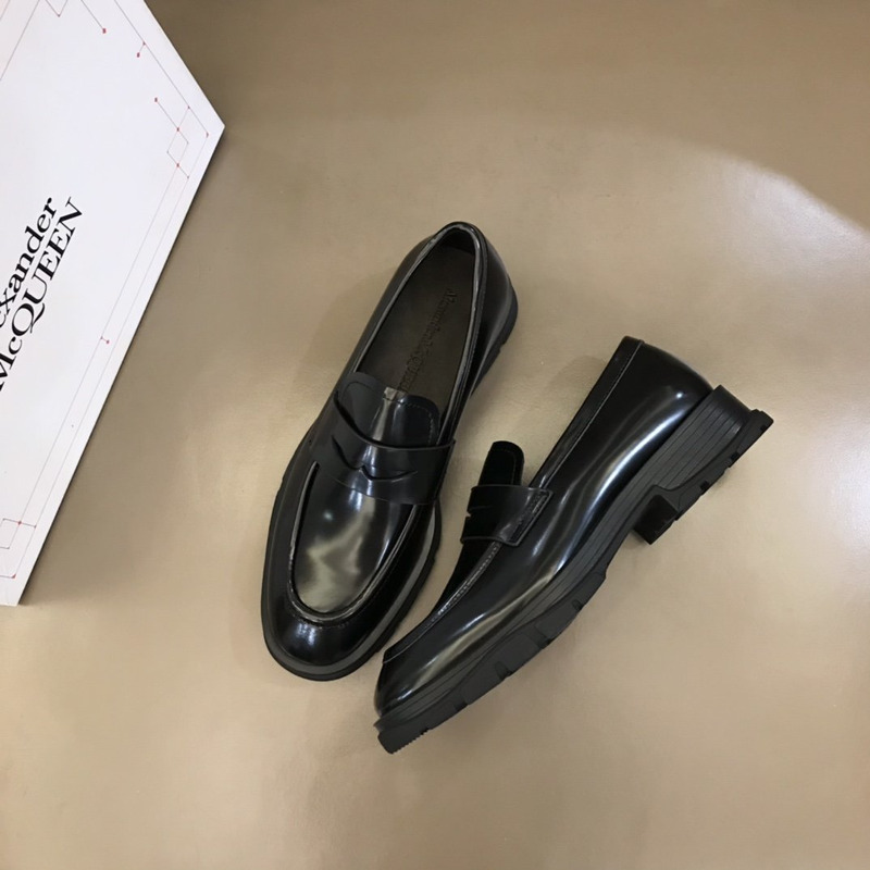 Alexander Mcqueen Rubber-Sole Loafers Black