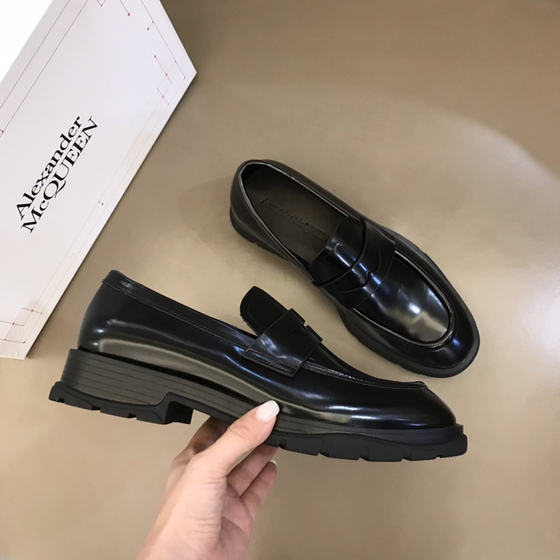 Alexander Mcqueen Rubber-Sole Loafers Black