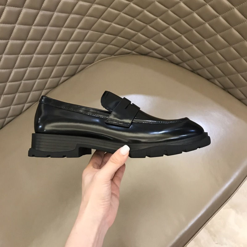 Alexander Mcqueen Rubber-Sole Loafers Black