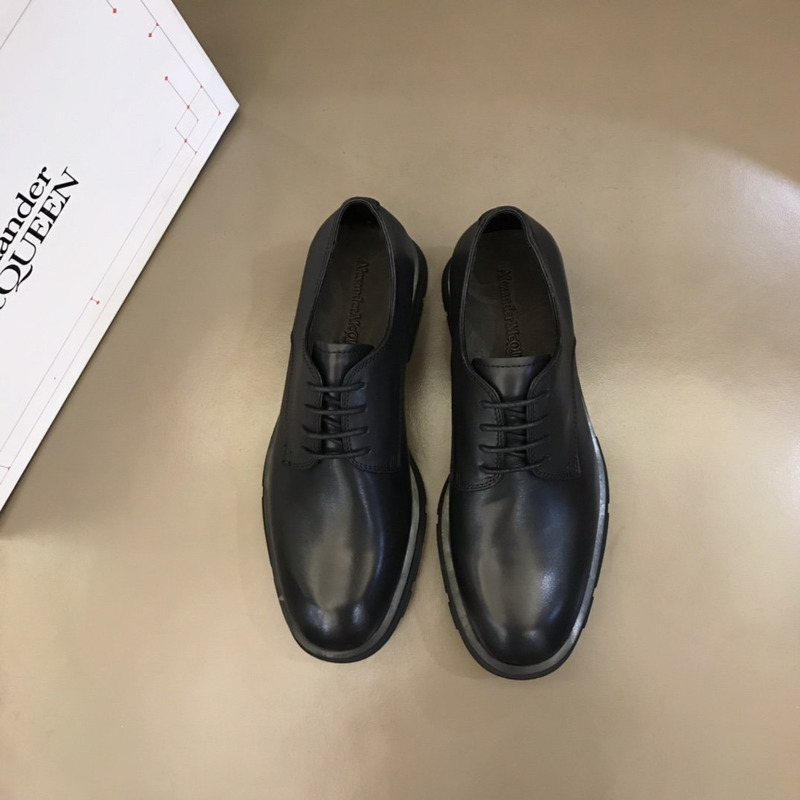 Alexander Mcqueen Slim Tread Lace-up Leather Derby Shoes