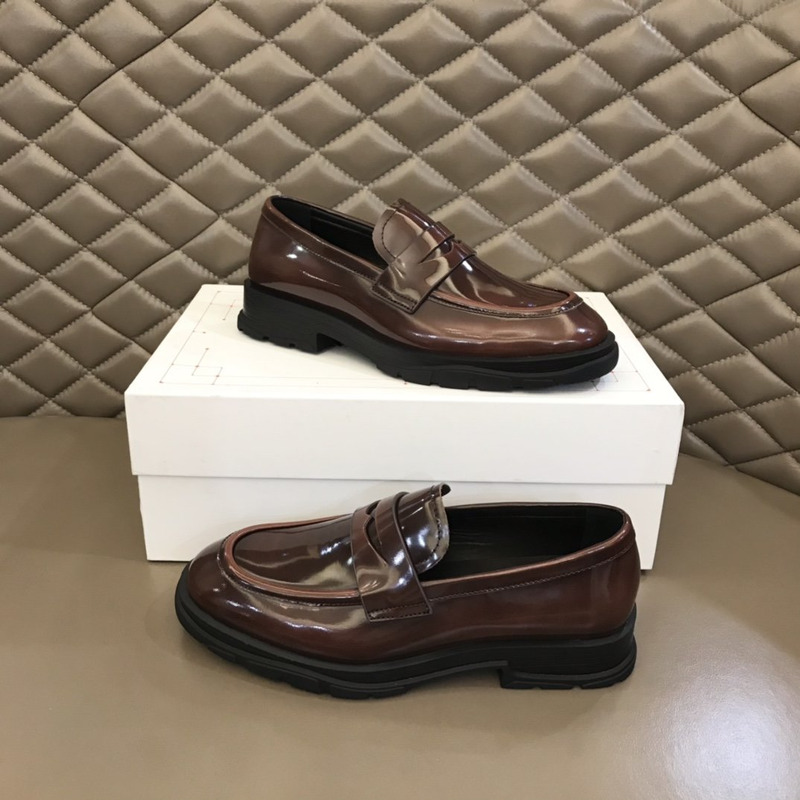 Alexander Mcqueen Rubber-Sole Loafers Brown