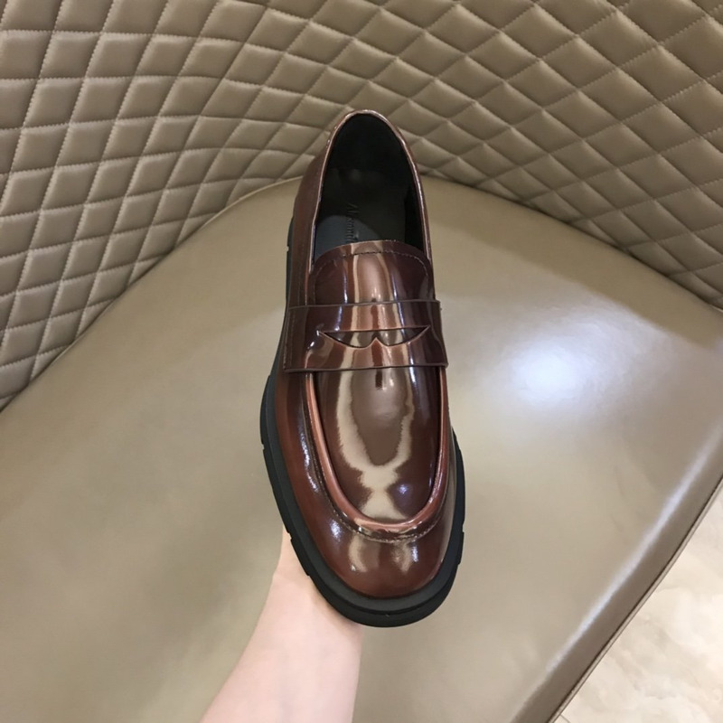 Alexander Mcqueen Rubber-Sole Loafers Brown