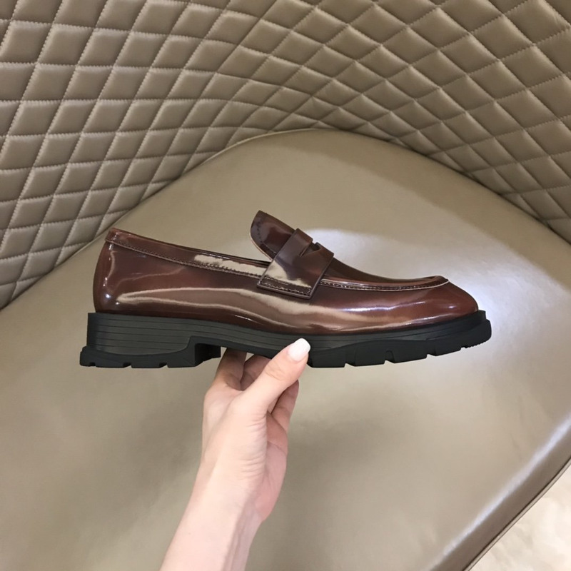 Alexander Mcqueen Rubber-Sole Loafers Brown