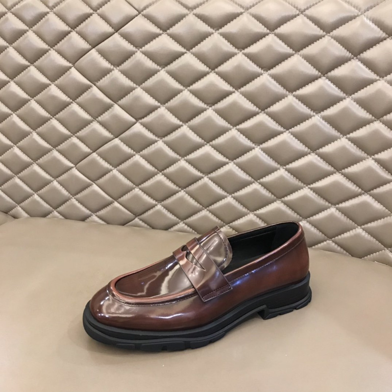 Alexander Mcqueen Rubber-Sole Loafers Brown