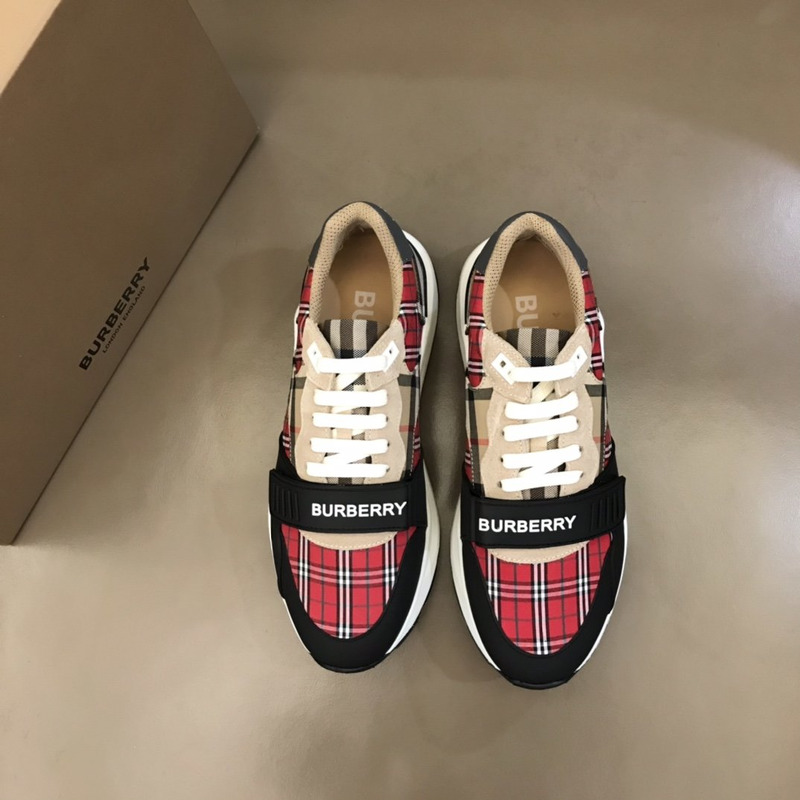 B**rry men''s patchwork check sneakers multicolor