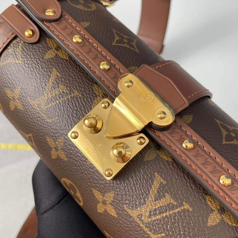 LV Ebene Monogram Canvas Papillon Trunk Gold Hardware Bag 19*9*9cm