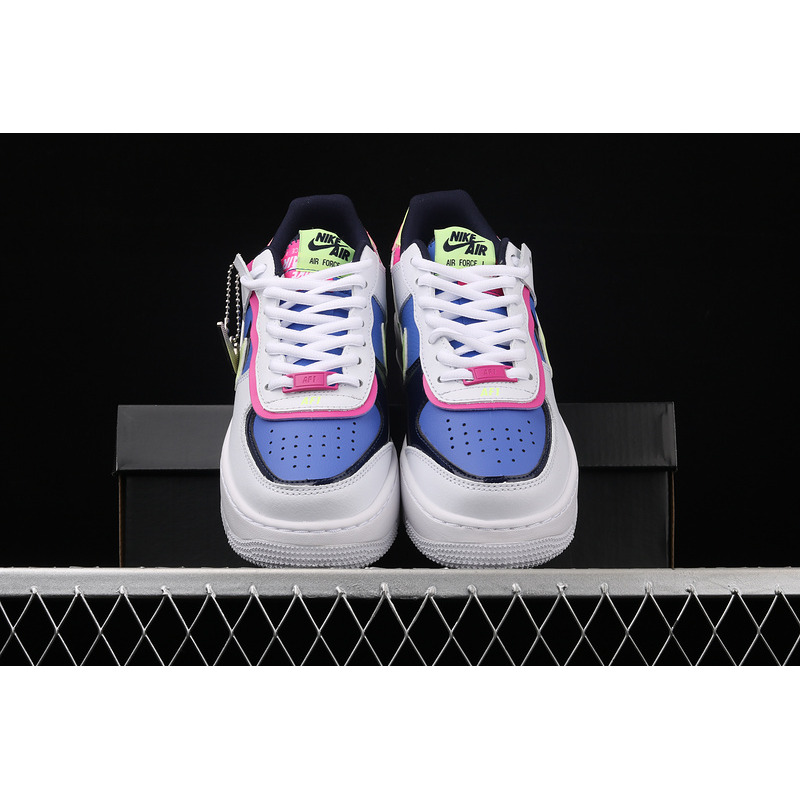 Nike Air Force 1 Shadow White Sapphire Barely Volt (W)