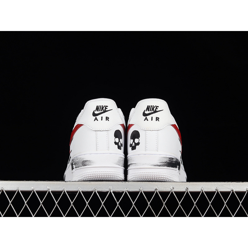 Nike Air Force 1 Low Graffiti Painted White Black Red