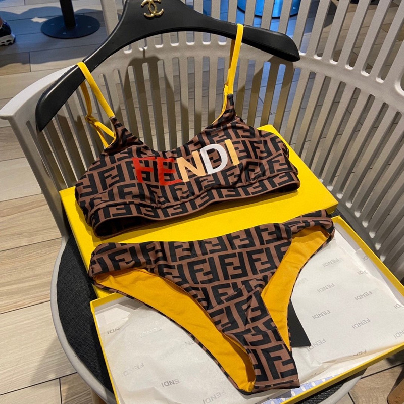 F**di ff motif swimsuit