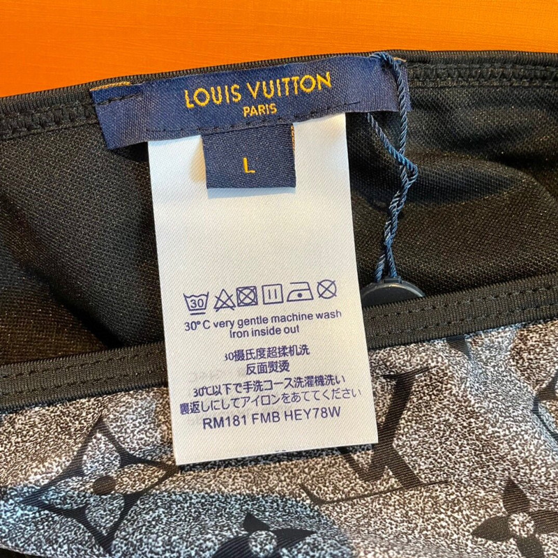 LV Two-piece Swimsuit Logo Print Grey