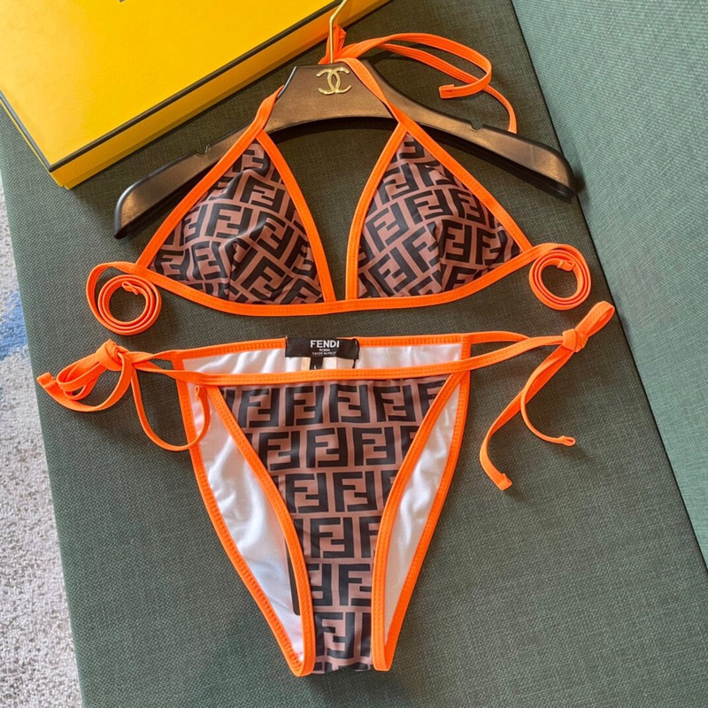 F**di monogram bikini set orange