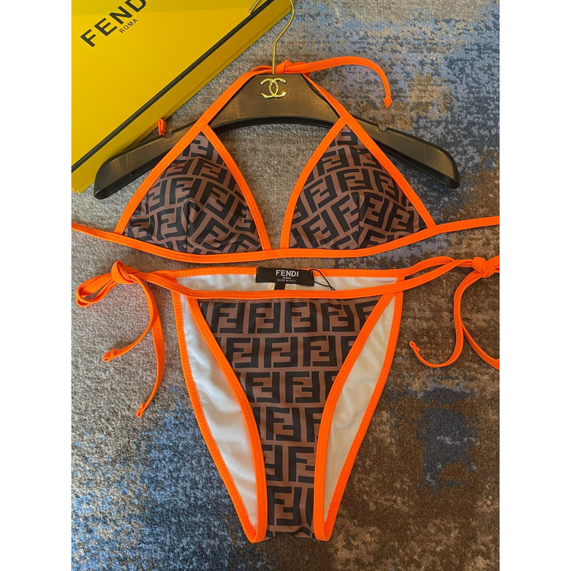 F**di monogram bikini set orange