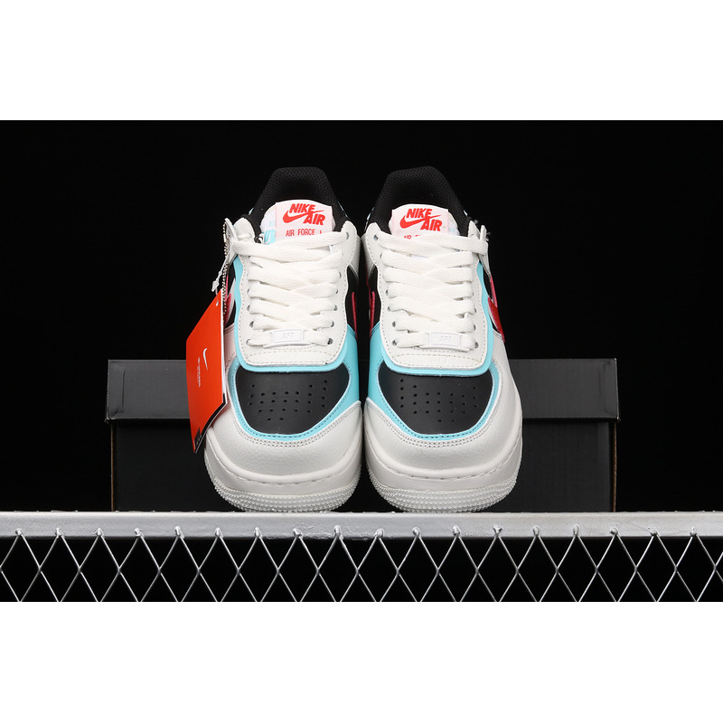 Nike Air Force 1 Shadow Bleached Aqua Chile Red DA4291-100