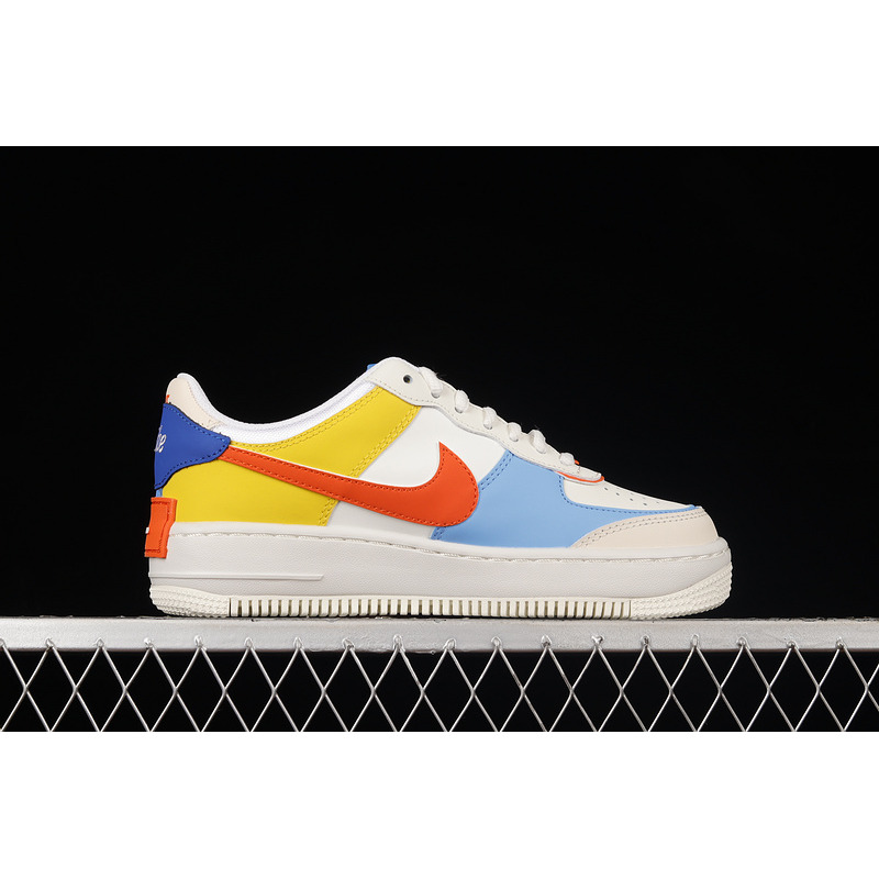 Nike  Air Force 1 Shadow In White and Primary Colours