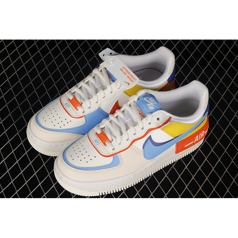 Nike  Air Force 1 Shadow In White and Primary Colours