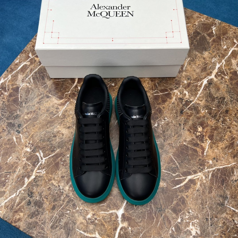 Alexander Mcqueen Colorblock Low-Top Sneakers Green Black