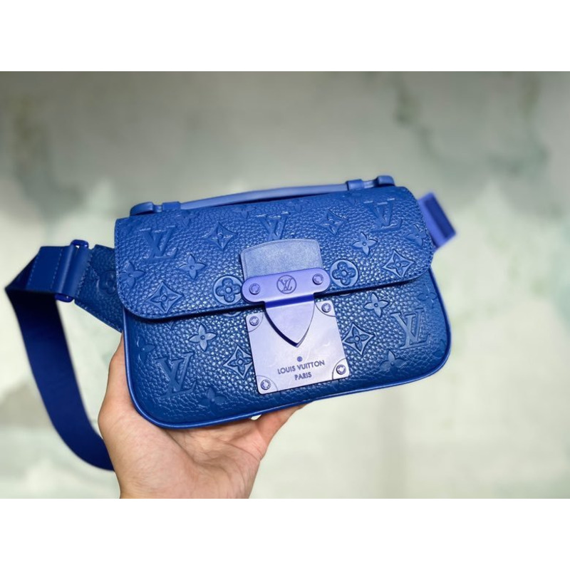 LV  S Lock Sling Bag  Blue M58486