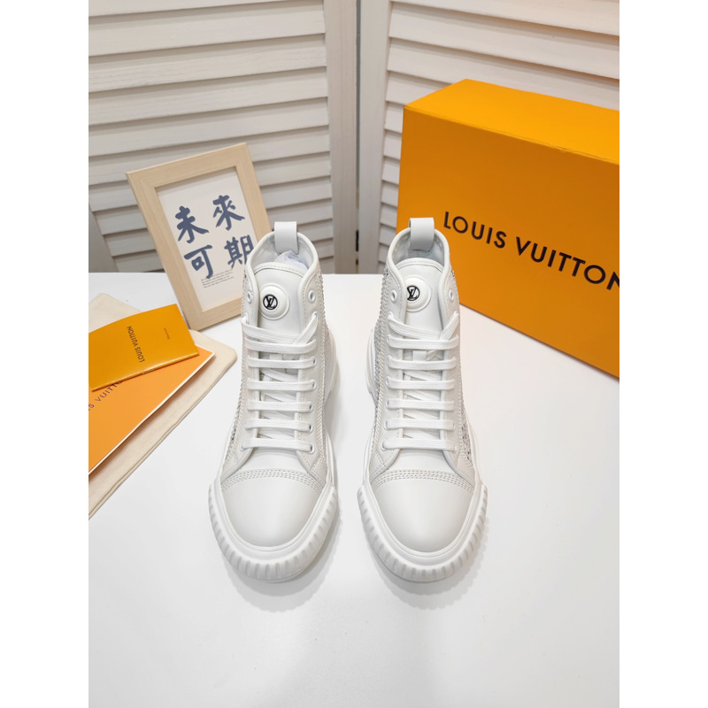 LV Squad Monogram High-Top Sneaker White 1A9RZQ