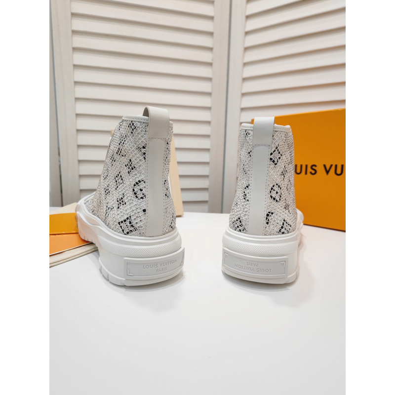 LV Squad Monogram High-Top Sneaker White 1A9RZQ