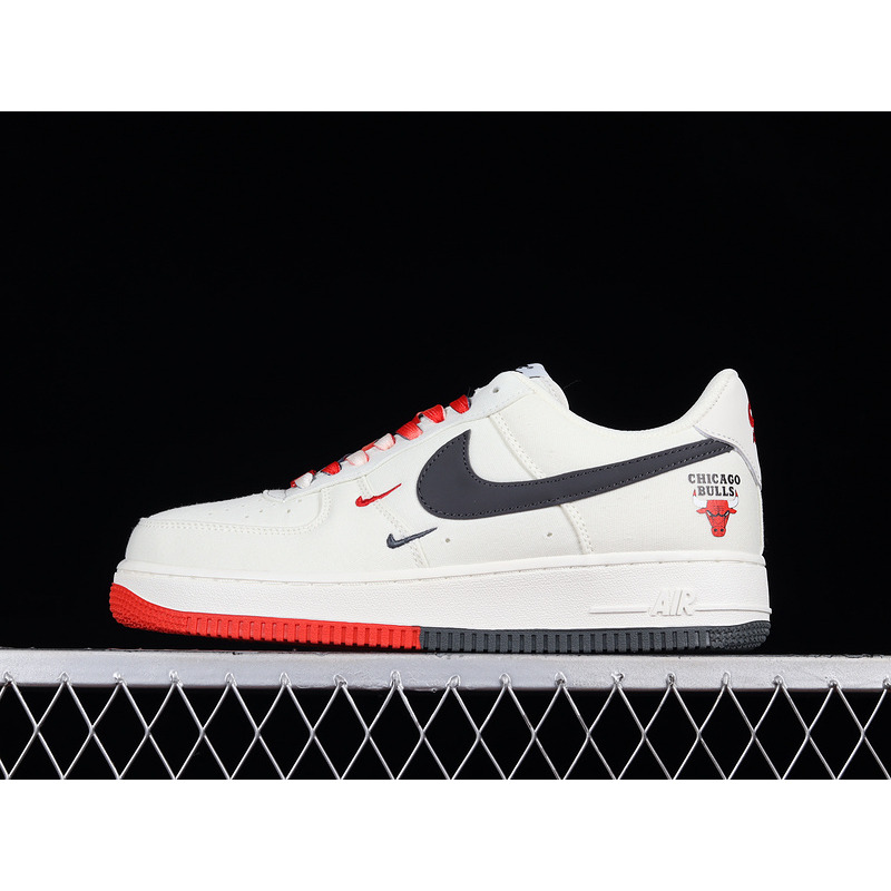 Nike Air Force 1 07 Low Beige Dark Grey Red Chicago NA2022-006