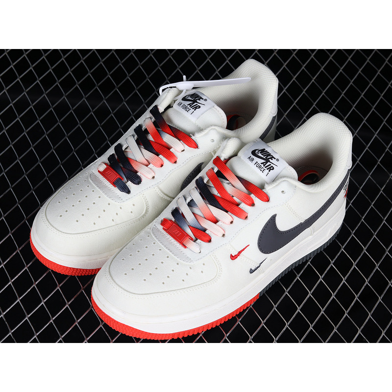 Nike Air Force 1 07 Low Beige Dark Grey Red Chicago NA2022-006