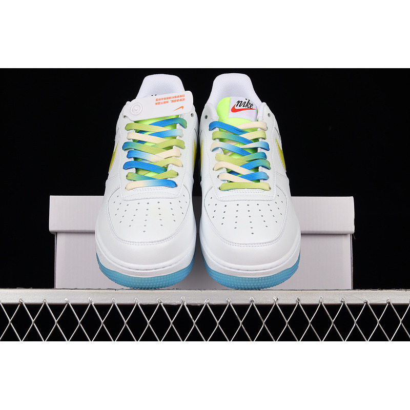 Nike Air Force 1 07 Low SU19 White Fluorescent Green Sky Blue TO1232-111