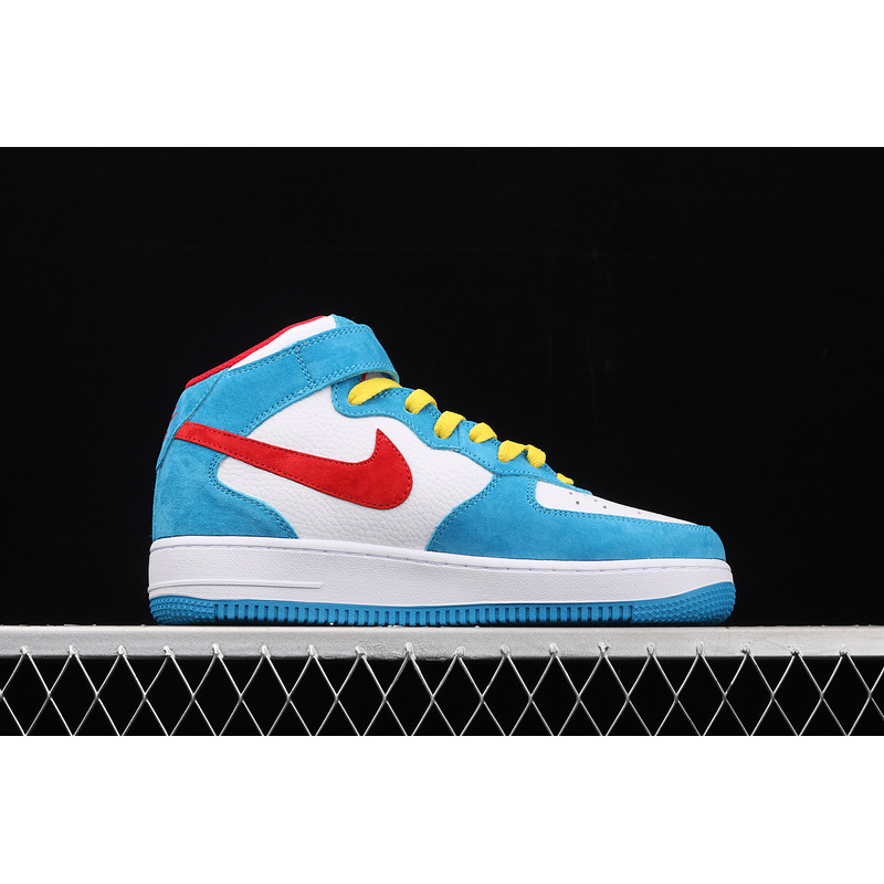 Nike Air Force 1 07 Mid Doraemon White Blue Red Yellow GB1236-160