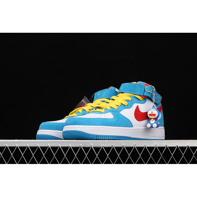 Nike Air Force 1 07 Mid Doraemon White Blue Red Yellow GB1236-160