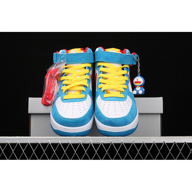 Nike Air Force 1 07 Mid Doraemon White Blue Red Yellow GB1236-160