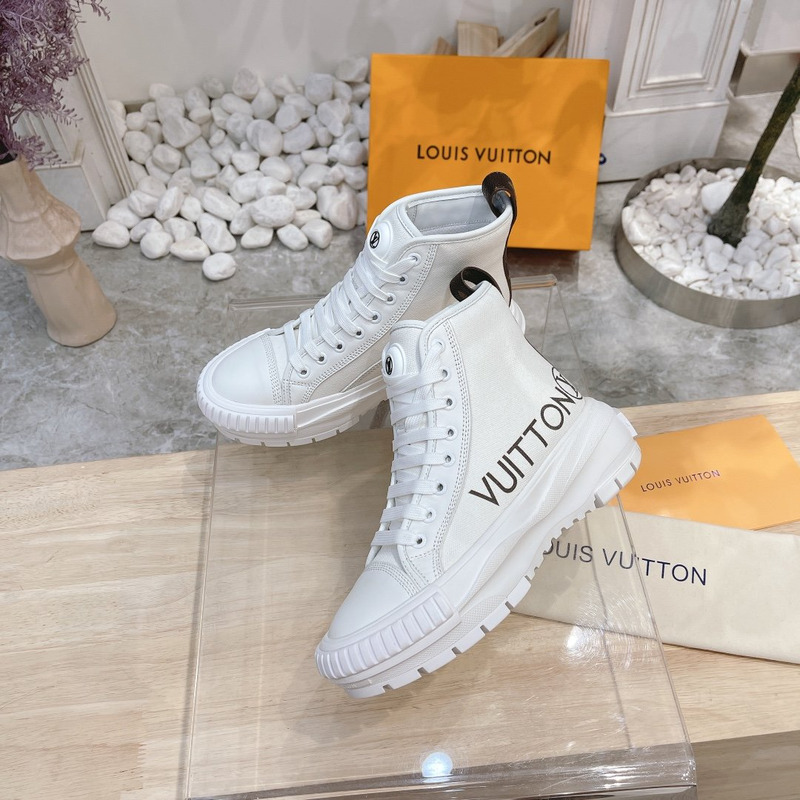 LV Squad High-Top Sneaker White Black