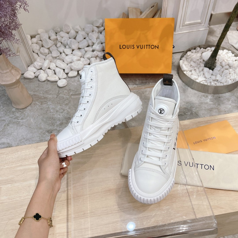 LV Squad High-Top Sneaker White Black