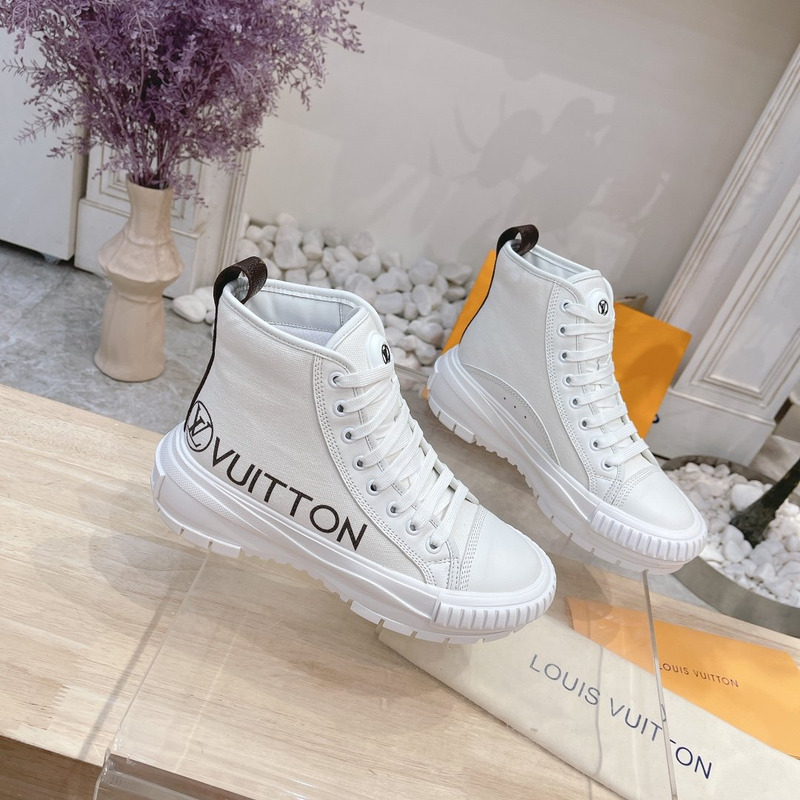 LV Squad High-Top Sneaker White Black