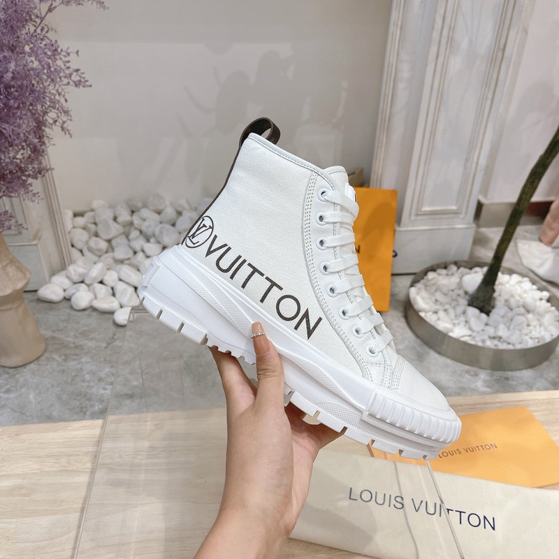 LV Squad High-Top Sneaker White Black