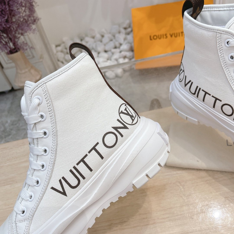 LV Squad High-Top Sneaker White Black