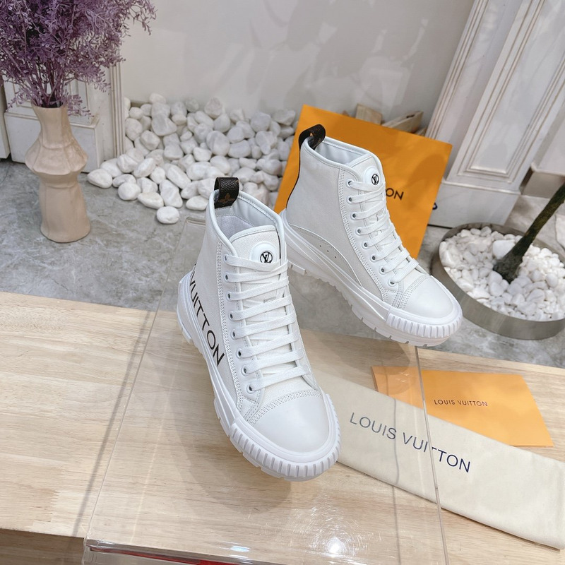 LV Squad High-Top Sneaker White Black