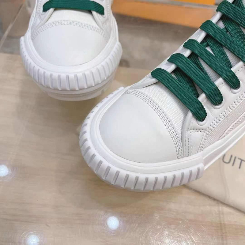 LV Squad High-Top Sneaker White Green