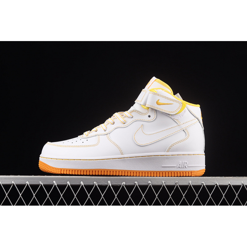 Nike Air Force 1 07 Mid Contrast Stitch White Laser Orange CV1724-902