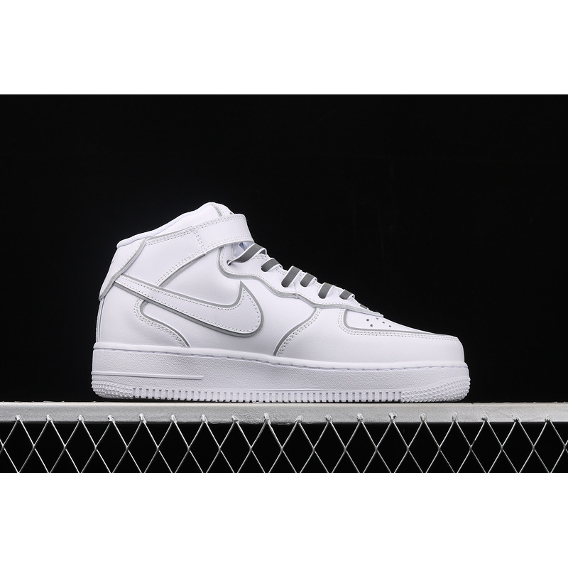 Nike Air Force 1 07 Mid White Silver Refletion 369733-809